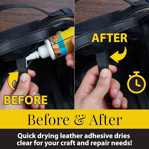 Fiebing's Leathercraft Cement - Leather Glue Adhesive (6 Pack, 4 oz Each) - Quick Drying, High Strength, Flexible, Non-Toxic, Permanent Bonding Leather Repair for Jackets, Shoes, Furniture, Purse