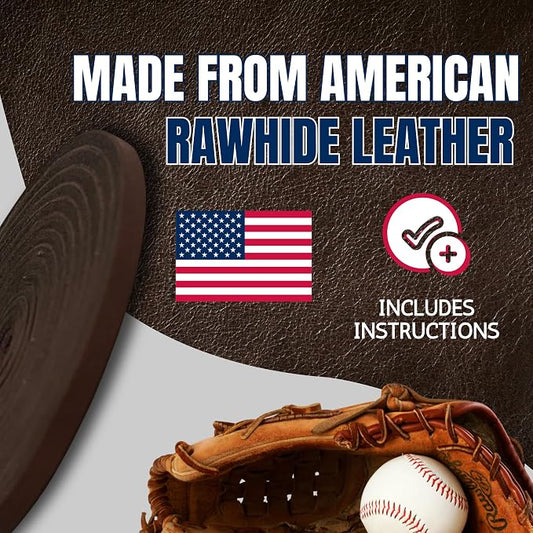 Covey Baseball Glove Lace Kit - 72-Inch Laces for Repair and Relacing | Premium American Rawhide Leather 3/16" Width - Universal Fit for Softball and All Mitt Brands