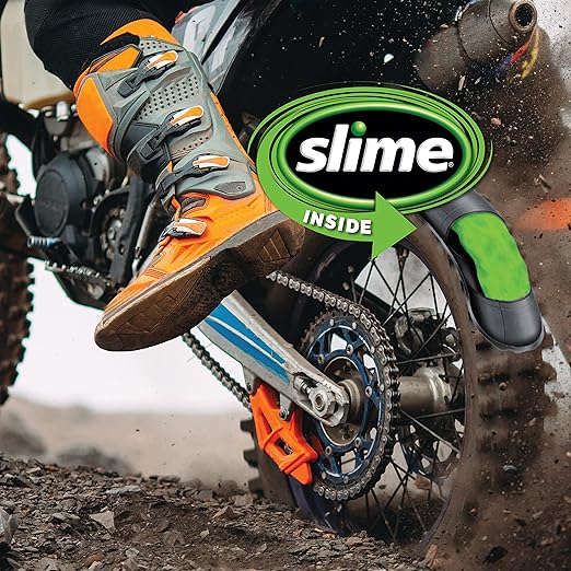 Slime 10204 Bike Tube Puncture Repair Sealant with Pump, Prevent and Repair, Suitable for All Bicycles, 1 Gallon Bottle