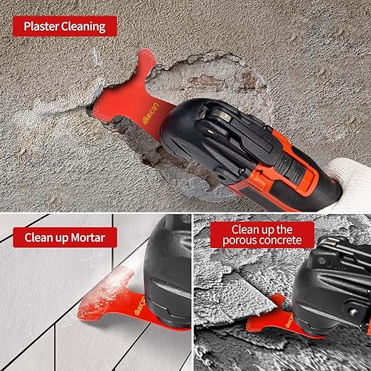 Litorange 8 Pcs Diamond Oscillating Blades, Swing Diamond Multitool Saw Blades for Grout Removal, Flush Cut, Cleaning Mortar
