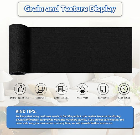 KING MOUNTAIN Canvas Repair Tape,Outdoor Gear Patch, 4×63 Inches,Waterproof,Self-Adhesive for Repairing Boat Covers,Sun Shades,Sofas,Tents,Lounge Chairs,Awnings (Black)