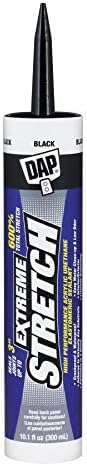 DAP Extreme Stretch Acrylic Urethane Premium Elastomeric Sealant, Black, 10.1 Oz (7079818713) (Pack of 12)