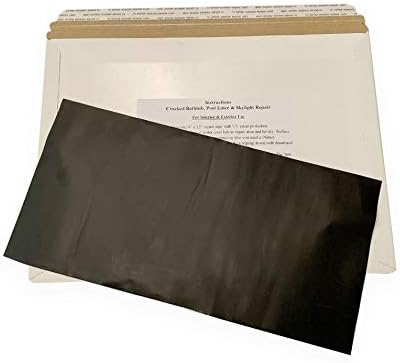 A.A Stick N Repair Cracked Bathtub, Pool Liner, Roof, Skylight, Vinyl Skirting, Siding Repair Kit (Black)