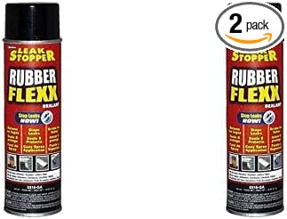 Leak Stopper Rubber Flexx Leak Repair & Sealant Spray 18 Oz,Just Point & Spray for Making basic repairs on wood,asphalt roofing, metal and masonry surfaces,100 % Flexible Seal Black-0316-GA(Pack of 2)