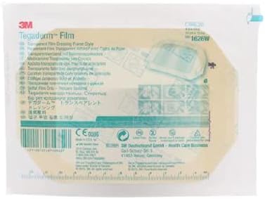 3M Tegaderm Transparent Dressing with Label 4" x 4 3/4" (10 x 12 cm) 25 per Box #1626W (25 Box)