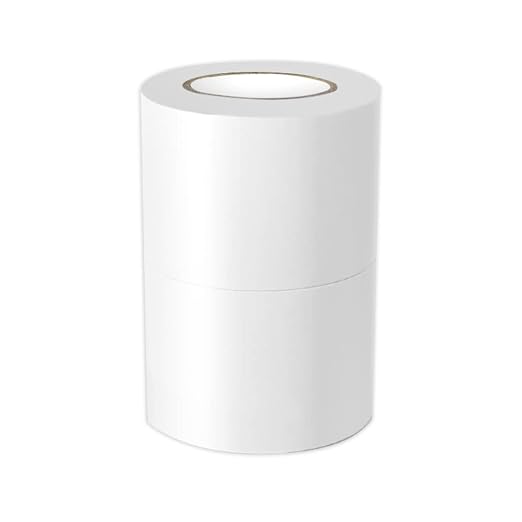 Maveek 2 Rolls Electrical Tape 2 Inch Silicone Waterproof Repair Insulation Tape Roll White Colored, Self Adhesive Outdoor Indoor Garage Workshop Tools Bag Pipe Door Window Winter Cold Weather