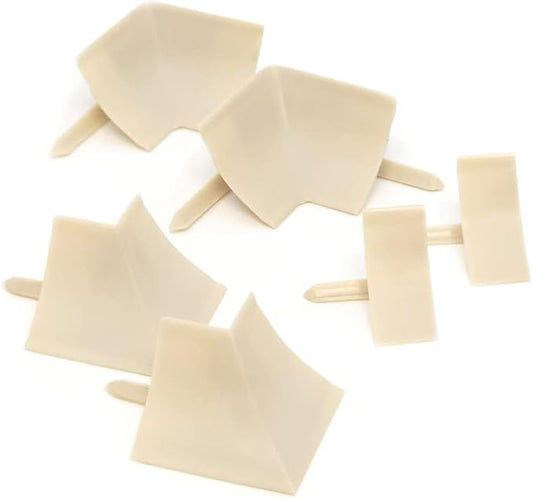 InstaTrim Corner & End Caps - Six Ivory 3/4" Wide Caulk Strip Corner and End Pieces - Finishing Caps for Corners & Exposed Ends - Paintable