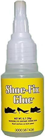 Shoe-Fix Glue Professional Grade Repair Adhesive for All Footwear Instant Bond, Clear Drying, Flexible, & Durable for Heels, Sandals, Boots, Shoes, & More (20g Tube)