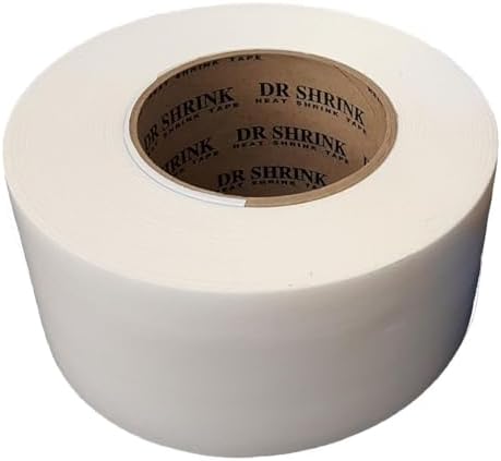 Dr. Shrink + 3 inch, White, Heat Shrink Tape, DS-703W, 3 inch x 180 feet