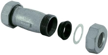 Eastman 4-1/8 Inch Long Pattern Compression Coupling, 3/4 Inch IPS, Galvanized Steel, 20564