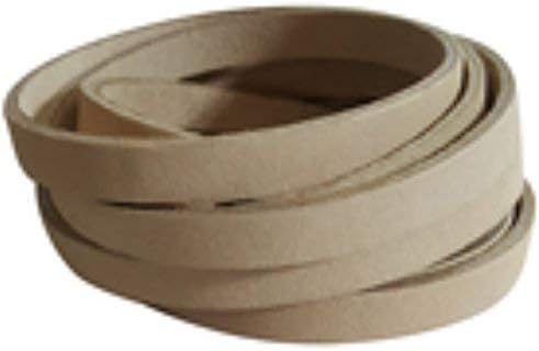 TOFL 3/8" Wide Flat Leather Cord – 72" (6 Feet) Long × 1/8" Thick (7-8oz) | Real Cowhide Leather Strips for Crafts | Natural