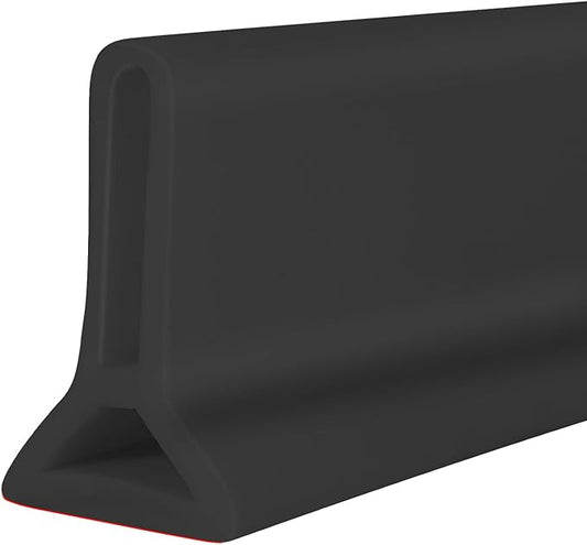 67" Collapsible Shower Threshold Water Dam Shower Water Stopper Barrier Keeps Water Inside Threshold Dry and Wet Separation Suitable for Bathroom Kitchen Sink Bathtub and More