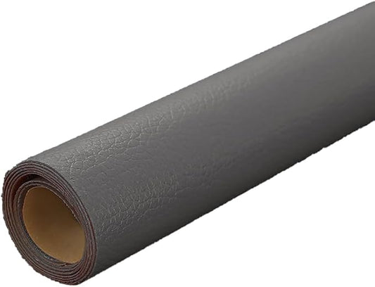 Dark Gray Leather Repair Patch, 53.9 x 13.7 Inch Self Adhesive Leather Repair Tape, Large Vinyl Leather Repair Kit for Furniture, Car Seats, Sofats, Couch, Office Chair