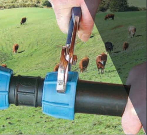 Watts AFA34 ANKA Series High Pressure Poly-Pipe Female NPT Adapter, 3/4" x 3/4" Black Fitting w/Blue Tapered Nut Seal, High Grade Glass Fiber Reinforced Nylon, Agriculture & Irrigation