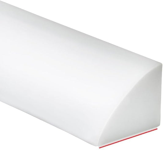 Duzzy 98 Inch Flexible Quarter Round Molding, Silicone Rubber Peel and Stick Shower Water Barrier Suitable for the Shower Corner or Kitchen Countertop Sink and Cooktop