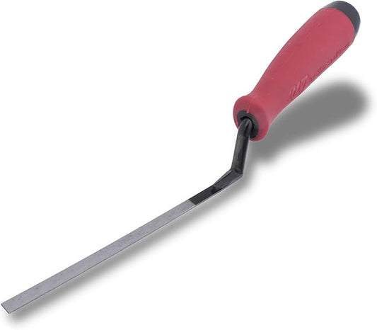 MARSHALLTOWN QLT Tuck Pointer, 6 1/2 x 1/4 Inch, Soft Grip Handle, Tuck Pointing Trowel for Brick and Mortar Joints, TPSG614