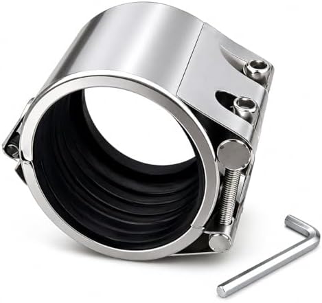 Pipe Repair Clamp,2.5 inch (60mm-65mm)）Stainless Steel Leak Sealer, Heavy Duty Pipe Leak Repair Kit for Metal & PVC Pipes, for Burst & Crack Water Pipe Emergency Maintenance