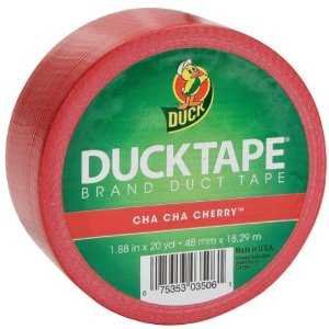 Duck Tape 1265014 1.88" x 20 yd Cha Cherry Tape, Single Roll, Multicolor (Pack of 6)