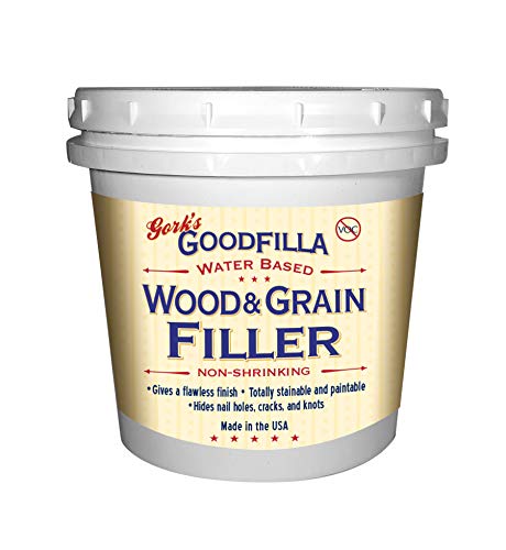Goodfilla Cherry Alder, 1 Quart (3.5lbs), Wood and Grain Filler, Stainable, Tintable, Sandable, Sandable, Zero Waste, Non-Toxic, USA Made