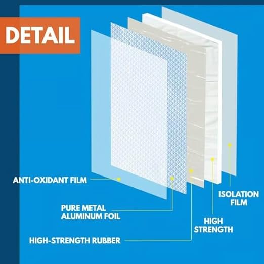 SakerPlus Super Waterproof Tape, Waterproof Sealing Tape, Aluminum Foil Tape for RV Repair, Window, Silicone, Glass (10cm*5m)