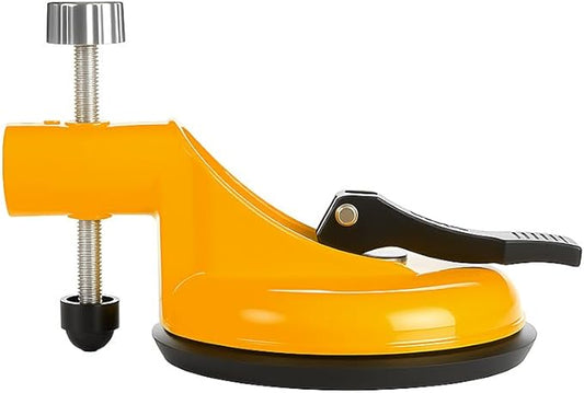 LOZLIN Granite Marble Countertop Seam Leveling Tool, Adjustable Vacuum Suction Clamp Set for Stone Slab Installation and Repair, Professional Gap Adjustment Kit Yellow Rubber