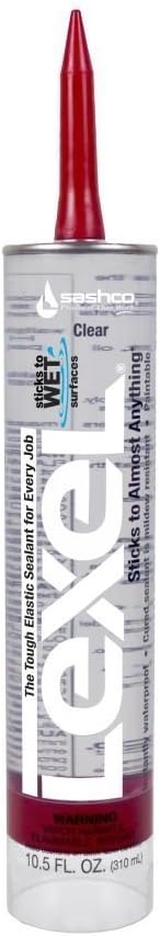 Sashco Inc 13010 2 Pack 10.5 oz. Lexel Adhesive Caulk, Clear