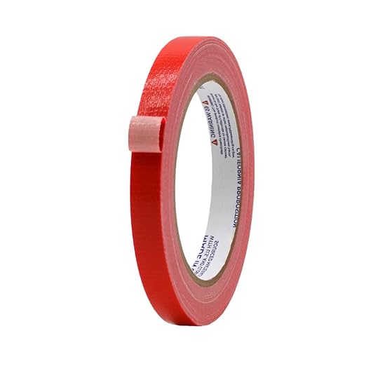 MAT Duct Tape Red Industrial Grade, 1/2 inch x 60 ft. Waterproof, UV Resistant for Crafts, Home Improvement, Repairs, & Projects