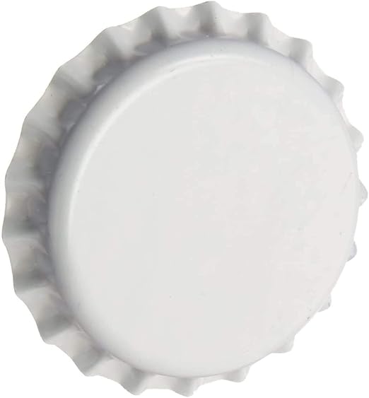 North Mountain Supply Beer Bottle Crown Caps - White - Oxygen Barrier - 250 Count