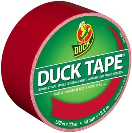 Duck Tape 1265014 1.88" x 20 yd Cha Cherry Tape, Single Roll, Multicolor, (Pack of 6)