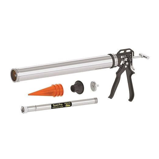Albion Engineering B12B30SP Spot-Pro® System, B-Line Manual Bulk Dispenser + Extension Nozzle for Sealing Exposed Metal Roofing/Siding Fasteners, Complete Kit with Accessories, 30 oz (1 Quart)
