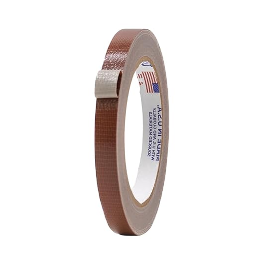 MAT Duct Tape Brown Industrial Grade, 1/2 inch x 60 ft. Waterproof, UV Resistant for Crafts, Home Improvement, Repairs, & Projects