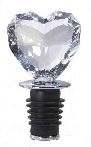 Prodyne Acrylic Heart Bottle Stopper (Clear)