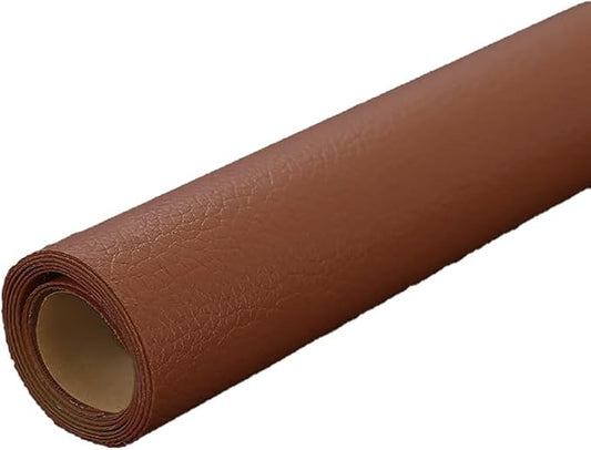 Coffee Leather Repair Patch, 53.9 x 13.7 Inch Self Adhesive Leather Repair Tape, Large Vinyl Leather Repair Kit for Furniture, Car Seats, Sofats, Couch, Office Chair
