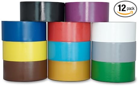 GGR SUPPLIES T.R.U. CVT-536 Rainbow Vinyl Pinstriping Dance Floor Tape: 2 in. Wide x 36 yds. Several Colors
