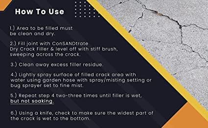 ConSandtrate Concrete Crack Filler - Brown - 2 LB (Single Bottle) for Filling in Concrete Cracks on driveways, walkways and patios