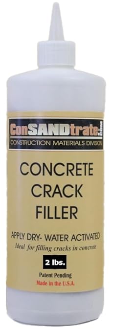 ConSandtrate Concrete Crack Filler - Brown - 2 LB (Single Bottle) for Filling in Concrete Cracks on driveways, walkways and patios