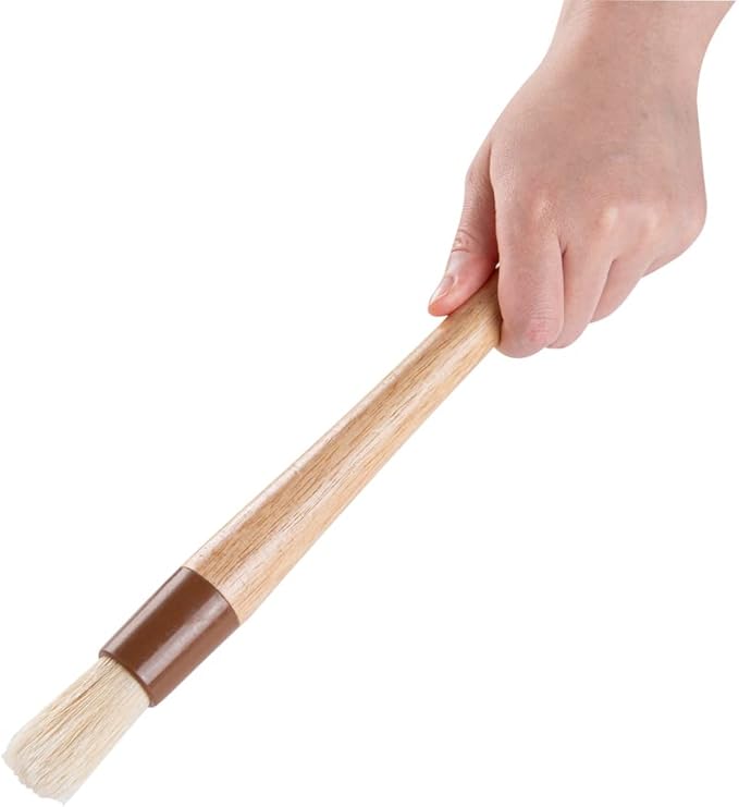 Restaurantware-Pastry Tek 1 Boar Bristles Pastry Brush, 11.8 Inches Buttering Tool – Hardwood Handle, Built-In Hanging Hole, Wood Basting Applicator, Sturdy Ferrule, For Glazing And Basting