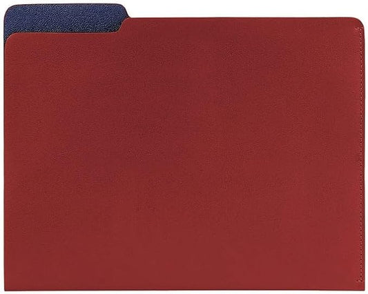 Graphic Image The Carlo File Folder RED Leather - 8.5x11 Quality Leather - Made in USA