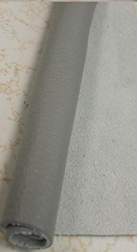 REED Leather HIDES - Cow Skins for Upholstery Crafts (100 Square Foot, Gray)
