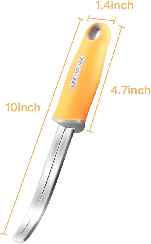 Coconut Meat Remover Knife,Coconut Tool,Coconut Meat Removal Tool Durable Silicone Handle Stainless Steel Coconut Opener Scraper for Kitchen Home