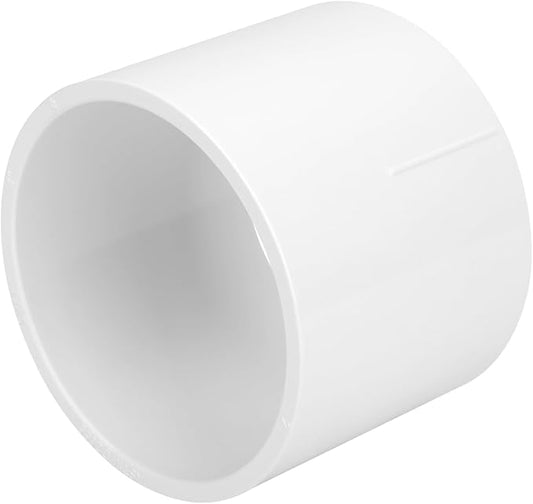4" PVC DWV Repair Coupling Adapter Pipe Fittings (Socket x Socket) SCH40 4Inch PVC Slip Coupling Connectors for Drain, Waste, Vent