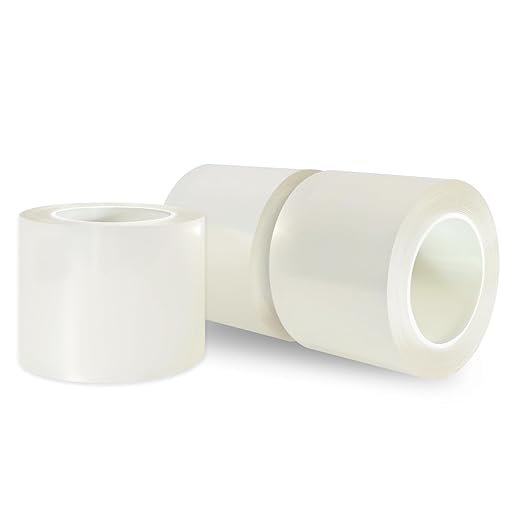 YINTTIAN 3 Rolls Clear Book Tape with Strong Adhesive, Book Repair Tape Waterproof for Libraries,Old Books, Broken Pages (2 Inch x 16.5 Feet Per Roll)