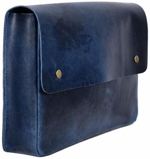 Leather File Folder Organizer Document Holder, File Case, A5 Binder, Envelope Portfolio, Portfolio,Spacious Leather Folio Laptop Sleeve Case for 13" 14" 15" Laptops,Macbook & Tablets (Blue)