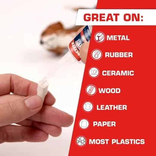Loctite Super Glue Liquid Longneck Bottle, 10g Bottle (Pack of 6) Instant Adhesive for Plastic, Wood & Metal, Clear Superglue with Extra Long Precision Nozzle, Quick‑Dry Formula