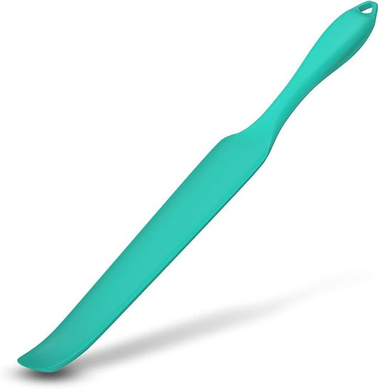 Silicone Blender Spatula for Blade Scraper - Easy to Reach Under Blender Blades and Edges, Silicone Rubber Grip with Hanging Holes Reusable (Cyan)