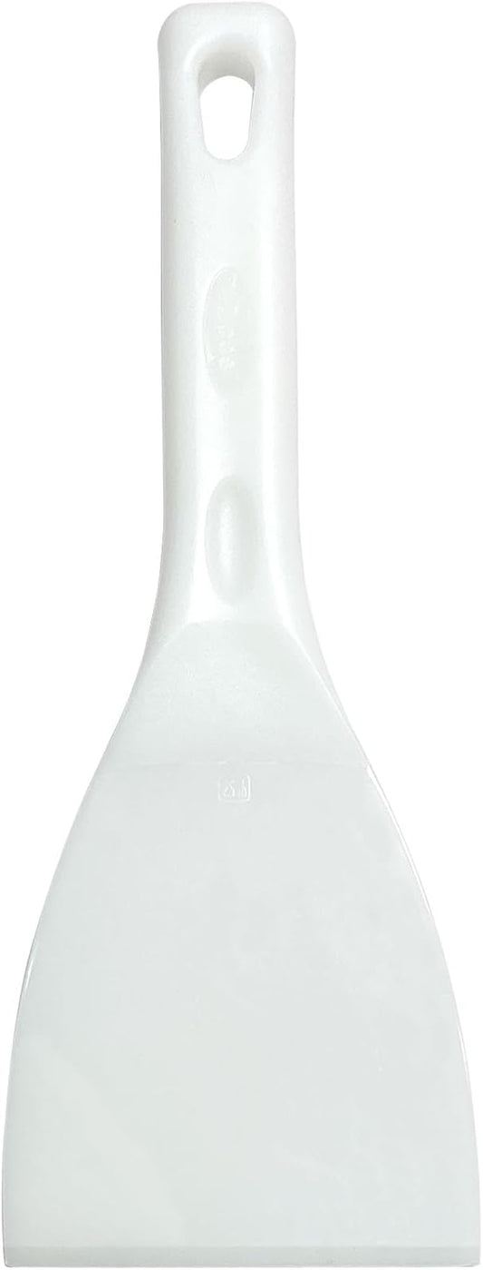 Pizza Dough Scraper with Handle Dough Spatula White Flexible Plastic Food Safe Scraper Tool 4 Inch Bench Scraper