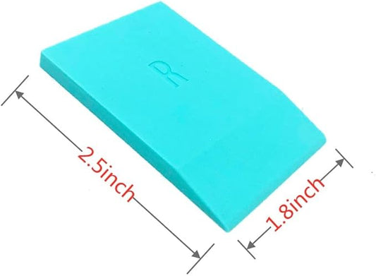 DGAGA 1 Pack of Mini Squeegees, Self Adhesive Silk Screen Stencil Squeegee Turquoise Silicone Screen Printing Tools for Applying Mesh Stencils Ink or Chalk Paste Scraper