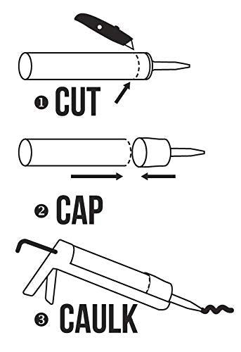 TubeANew - The Solution for Dried or Clogged Caulk Tubes (2 Packs of 5) with 50 Red Caulk Cap Condoms - Combo Pack