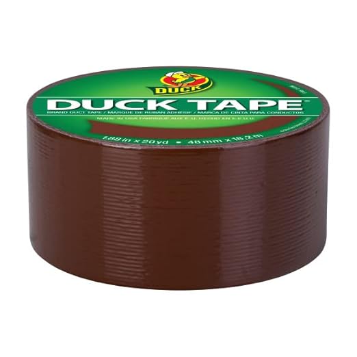 Duck Brand 1304965 Color Duct Tape, Brown, 1.88 Inches x 20 Yards Each Roll, 3 Rolls