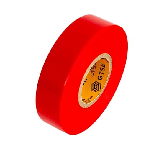 GTSE Red Electrical Tape, 3-Pack – Waterproof, Industrial Grade Vinyl, 3/4 in x 66ft– Strong Self-Adhesive PVC Electric Tape for Wire Insulation, 7 Mil, 600V – UL/CSA Listed
